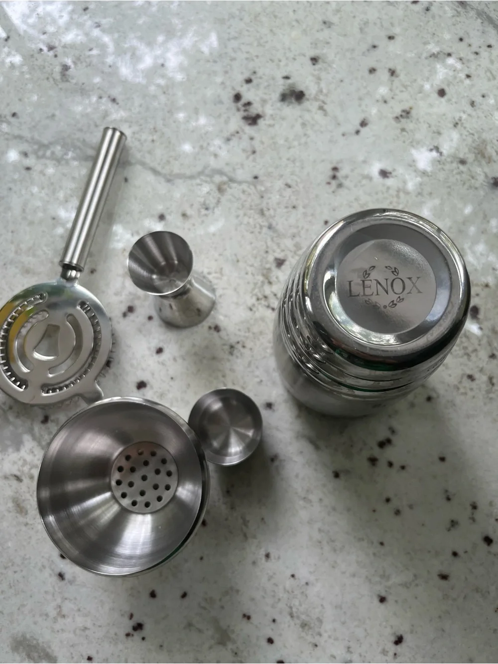 Stainless Steel Cocktail Shaker Set with Jigger and Hawthorne Strainer